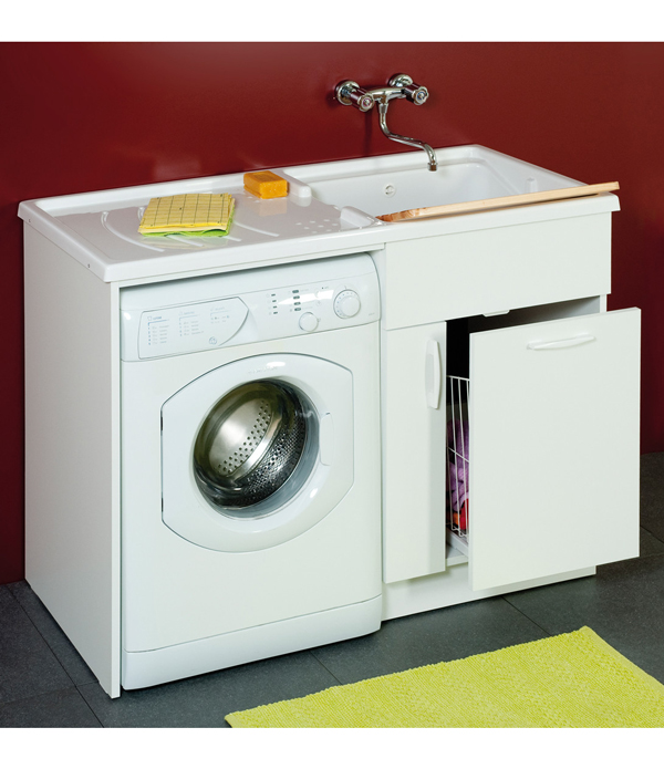 Vendita online di lavatoio bianco lucido, lavatoio lavanderia, Base porta lavatrice  per bagno